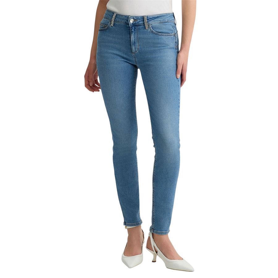 Jeans skinny blu con strass da donna Liu Jo | UA5013D444878863